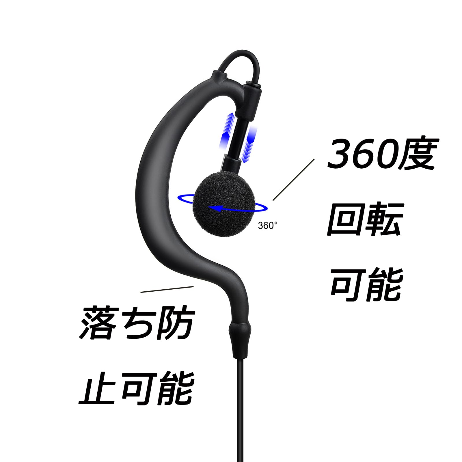Amazon.co.jp: ケンウッド用 BaoFeng用 インカム イヤホンマイク